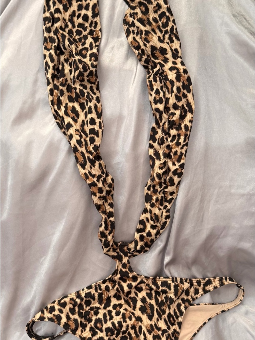 Victoria's Secret Leopard Print One-Piece Swimsuit - Black, Brown, Tan - Picture 2 of 3